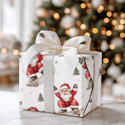 Radical Ride Santa - Wrapping Paper - Aspen & Arlo