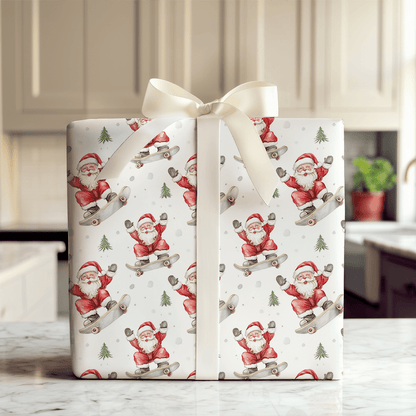 Radical Ride Santa - Wrapping Paper - Aspen & Arlo