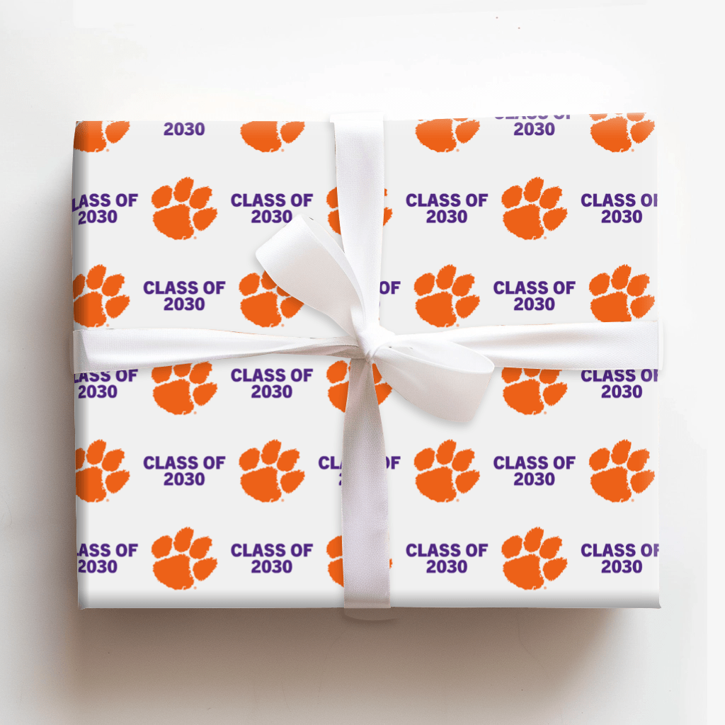 Clemson Class of 2030 - Wrapping Paper - Aspen & Arlo
