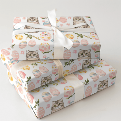 Easter Eggs with the Scottish Fold - Wrapping Paper - Aspen & Arlo
