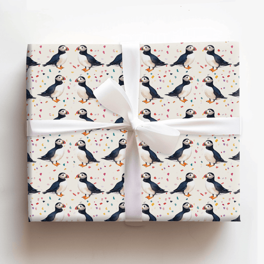 Puffin Party - Wrapping Paper - Aspen & Arlo