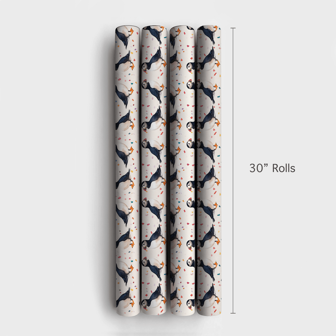 Puffin Party - Wrapping Paper - Aspen & Arlo