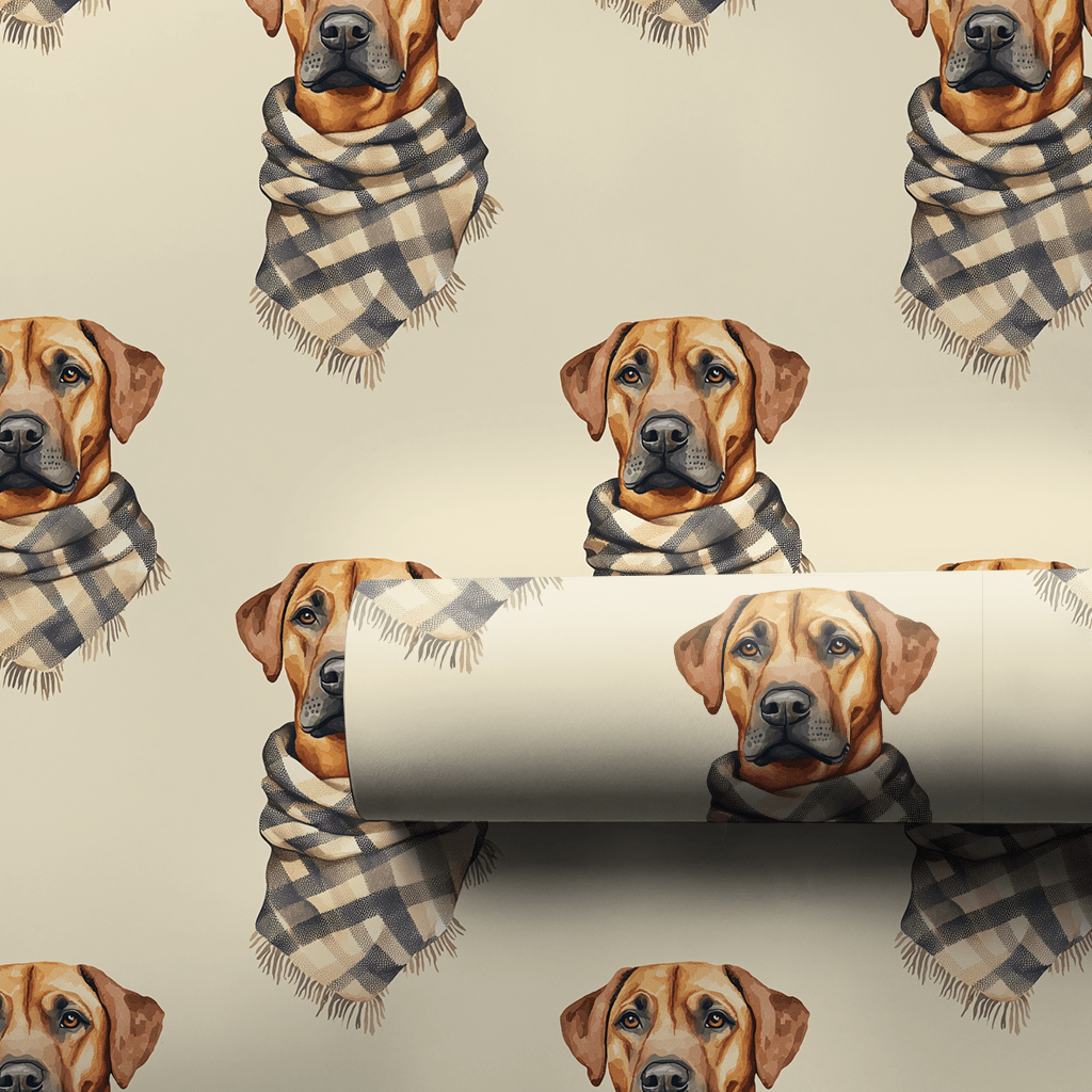 Bundle Up with the Rhodesian Ridgeback - Wrapping Paper - Aspen & Arlo