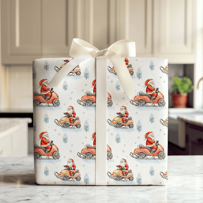 Flashy Snowmobile - Wrapping Paper - Aspen & Arlo