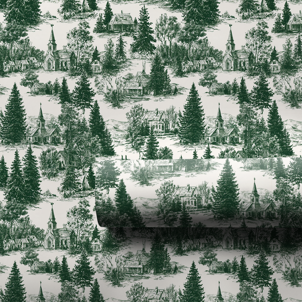 Evergreen Village Toile
