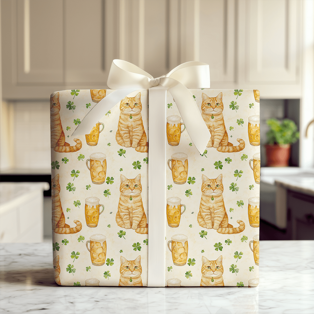Brews with the Tabby - Wrapping Paper - Aspen & Arlo