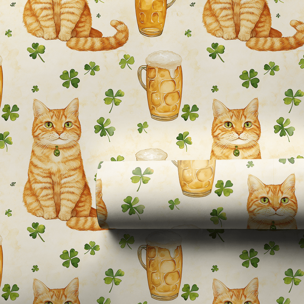 Brews with the Tabby - Wrapping Paper - Aspen & Arlo