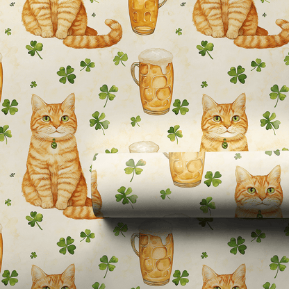 Brews with the Tabby - Wrapping Paper - Aspen & Arlo