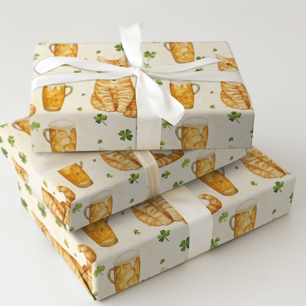 Brews with the Tabby - Wrapping Paper - Aspen & Arlo