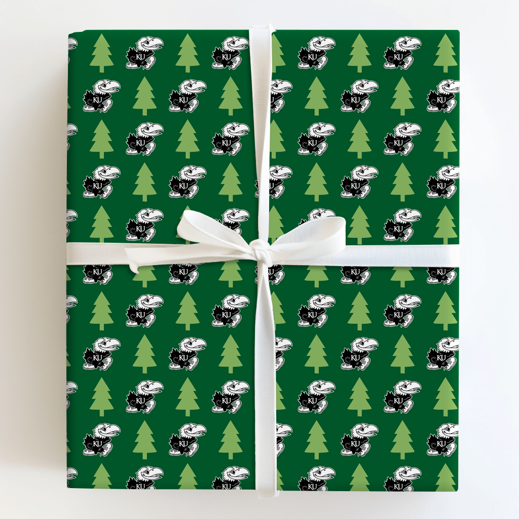 Jayhawk Holiday Pines - Wrapping Paper - Aspen & Arlo