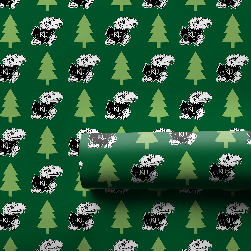 Jayhawk Holiday Pines - Wrapping Paper - Aspen & Arlo