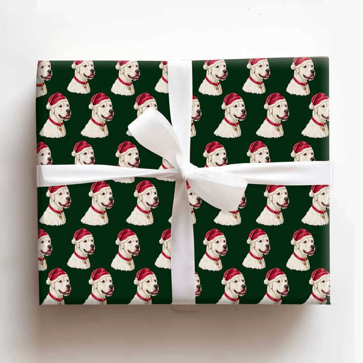 Dogo Argentino Claus - Wrapping Paper - Aspen & Arlo