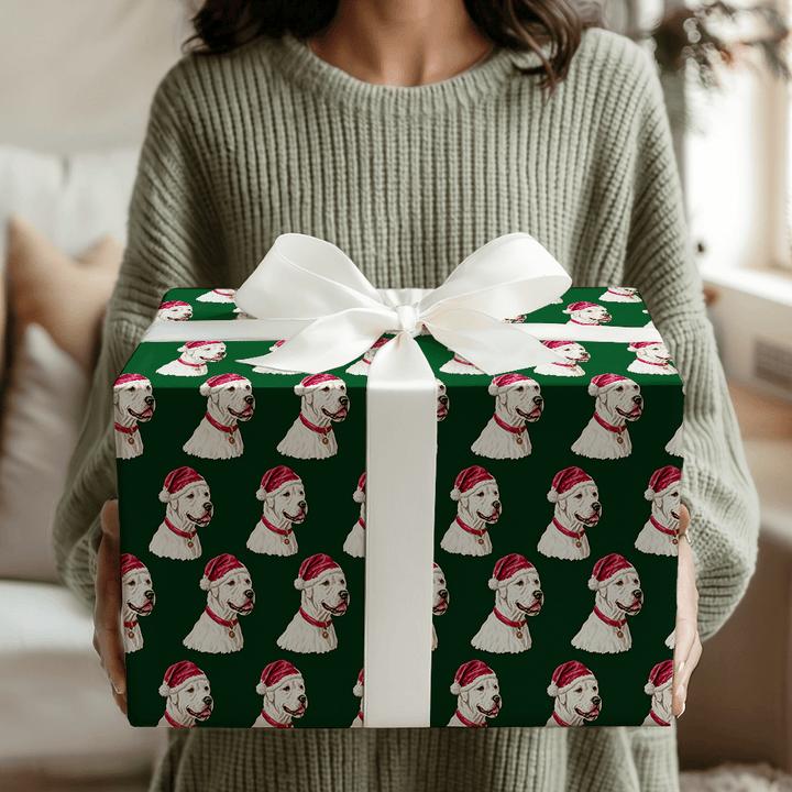 Dogo Argentino Claus - Wrapping Paper - Aspen & Arlo