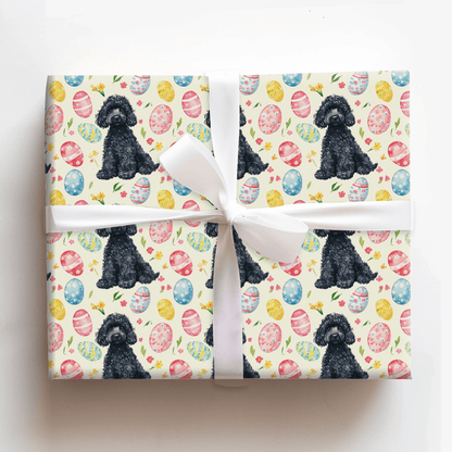 Easter Eggs with the Black Poodle - Wrapping Paper - Aspen & Arlo