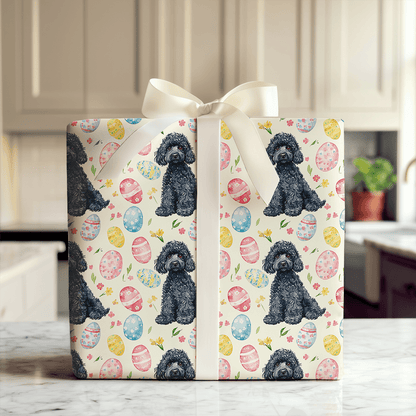 Easter Eggs with the Black Poodle - Wrapping Paper - Aspen & Arlo