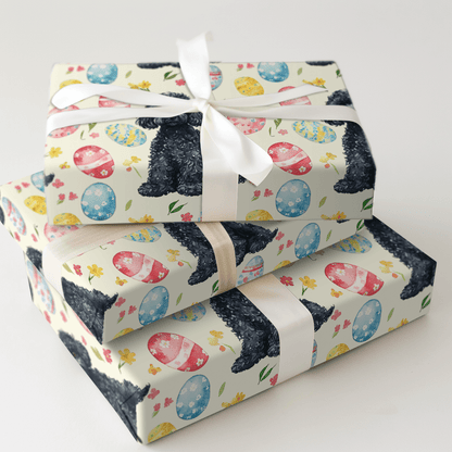 Easter Eggs with the Black Poodle - Wrapping Paper - Aspen & Arlo