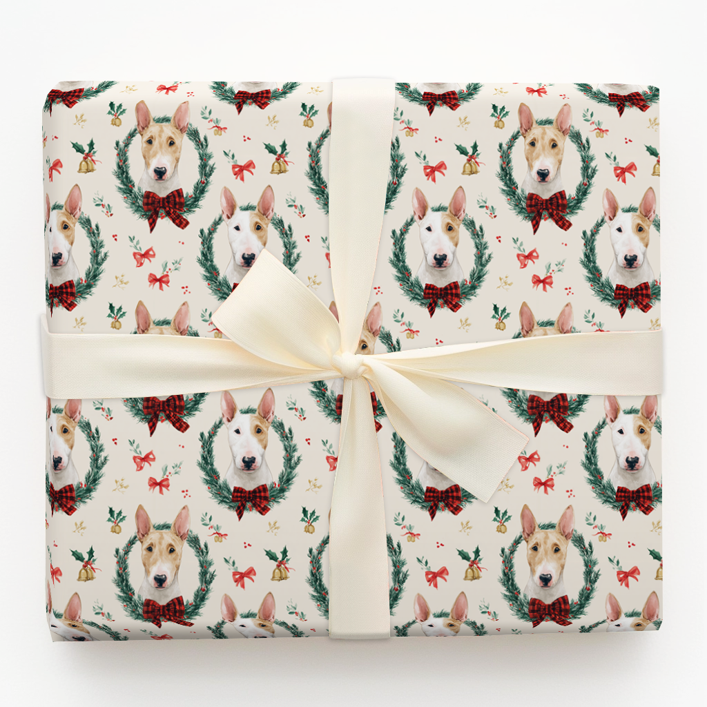 Bull Terrier Holiday Wreath