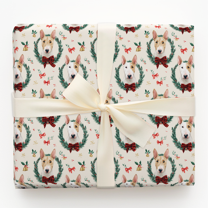 Bull Terrier Holiday Wreath