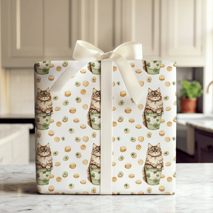 Golden with the Siberian - Wrapping Paper - Aspen & Arlo