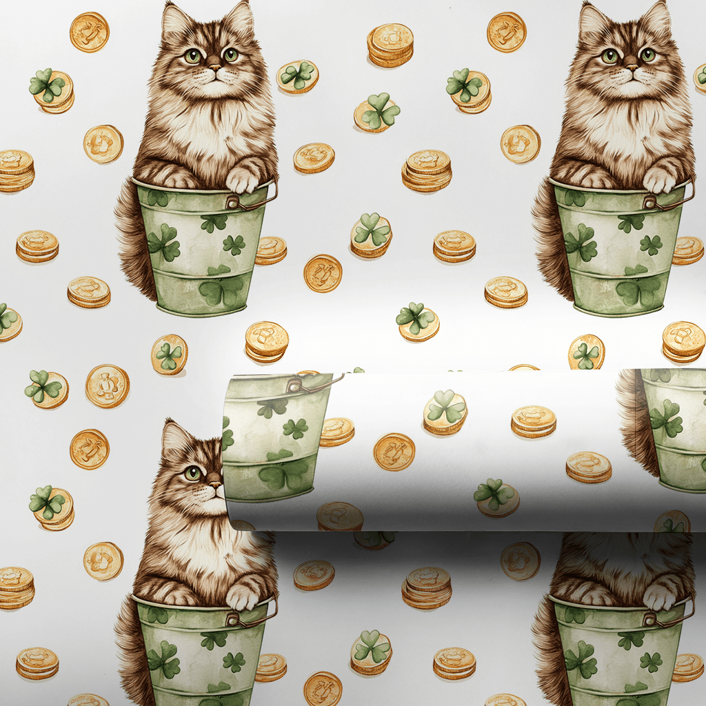 Golden with the Siberian - Wrapping Paper - Aspen & Arlo