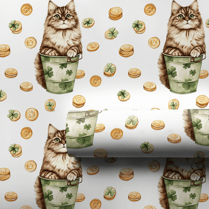 Golden with the Siberian - Wrapping Paper - Aspen & Arlo