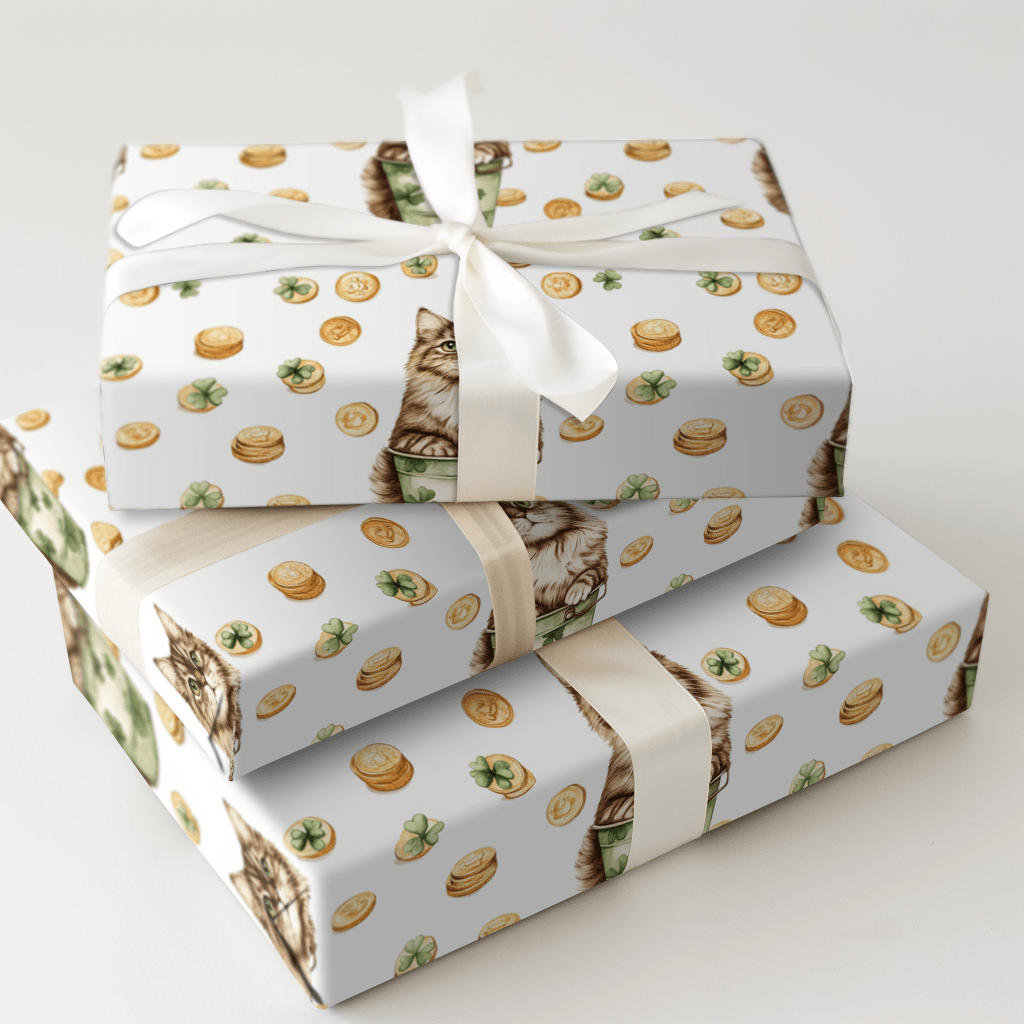 Golden with the Siberian - Wrapping Paper - Aspen & Arlo