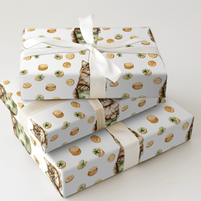 Golden with the Siberian - Wrapping Paper - Aspen & Arlo