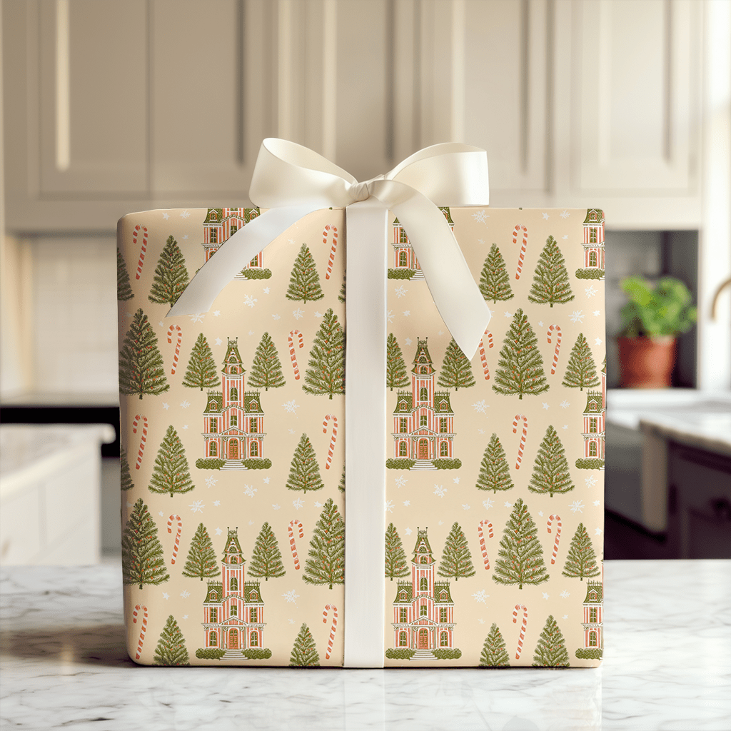Candy Cane Manor - Wrapping Paper - Aspen & Arlo