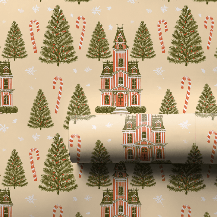 Candy Cane Manor - Wrapping Paper - Aspen & Arlo
