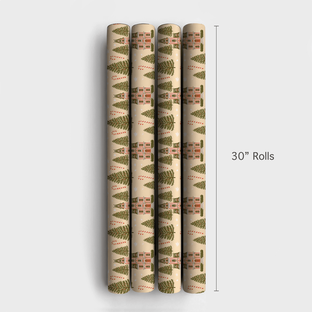 Candy Cane Manor - Wrapping Paper - Aspen & Arlo