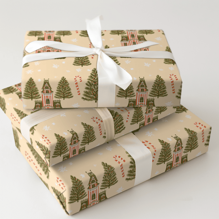 Candy Cane Manor - Wrapping Paper - Aspen & Arlo