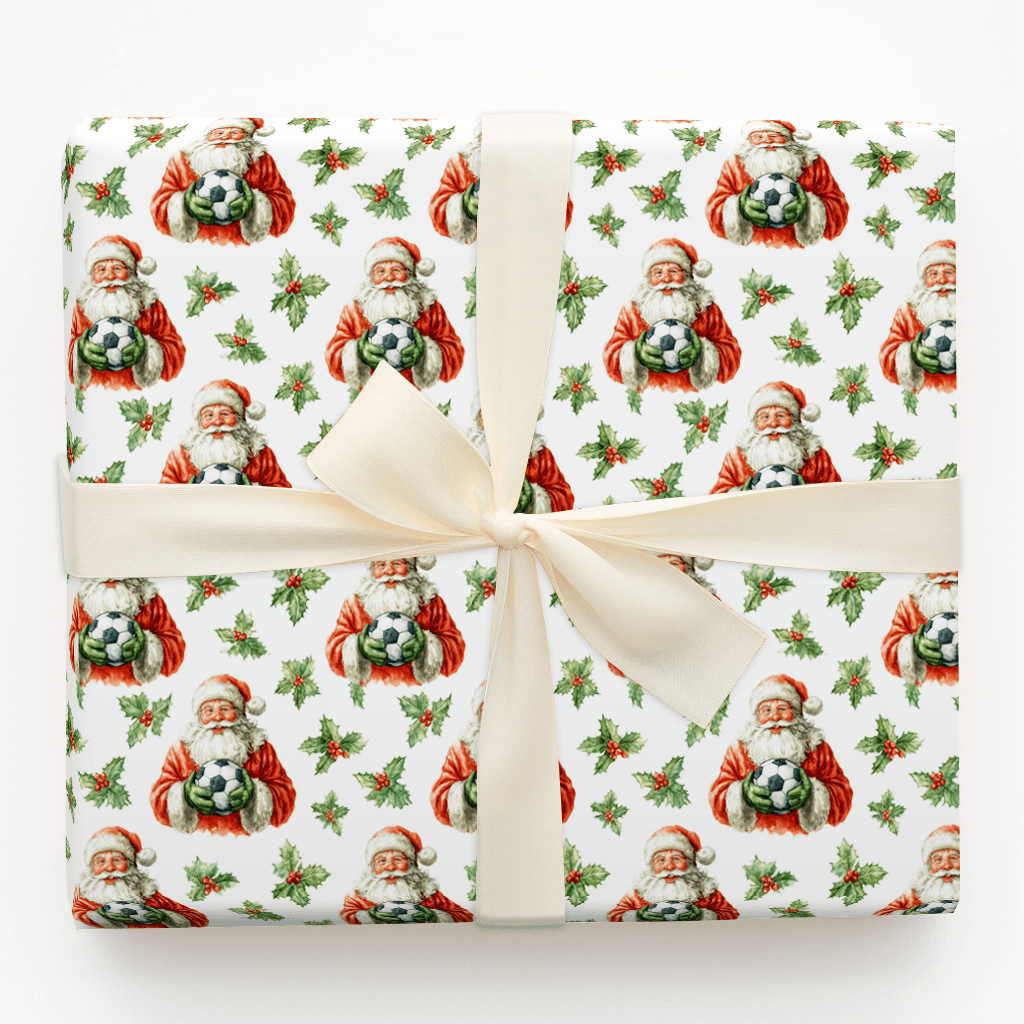 Jolly Holly Kick - Wrapping Paper - Aspen & Arlo