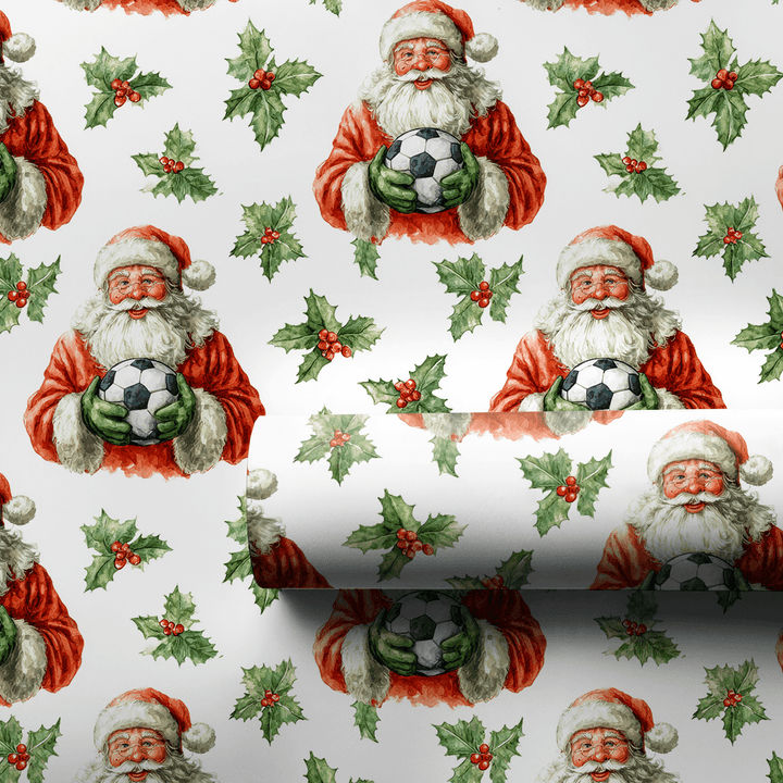 Jolly Holly Kick - Wrapping Paper - Aspen & Arlo
