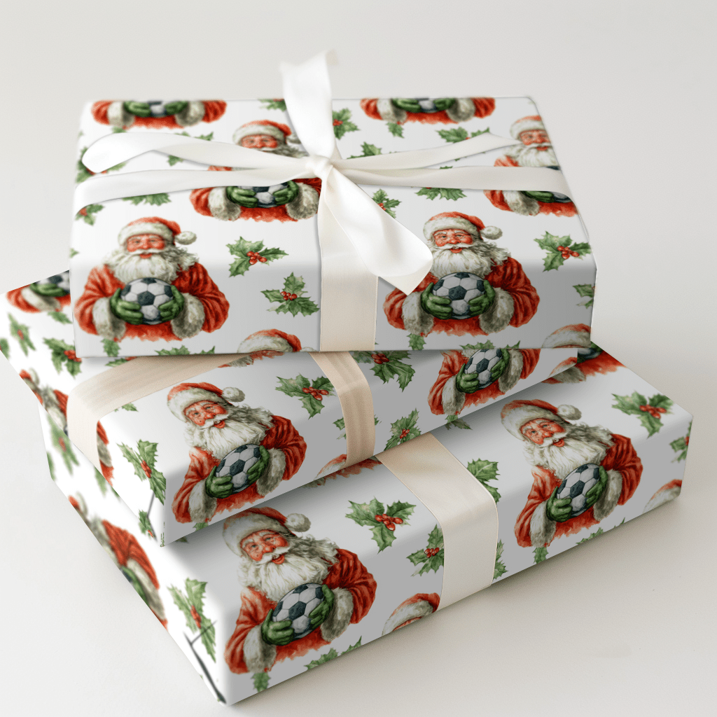 Jolly Holly Kick - Wrapping Paper - Aspen & Arlo