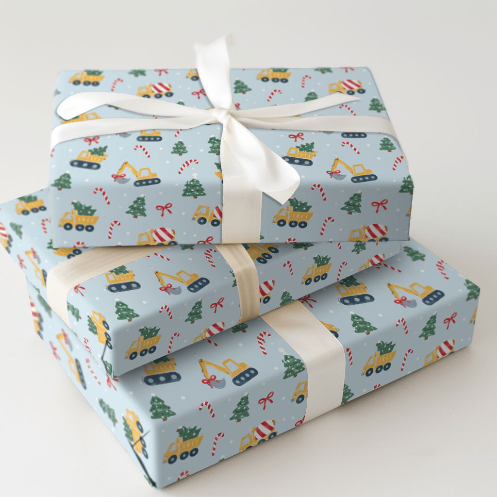 Tree Haul Trucks - Wrapping Paper - Aspen & Arlo