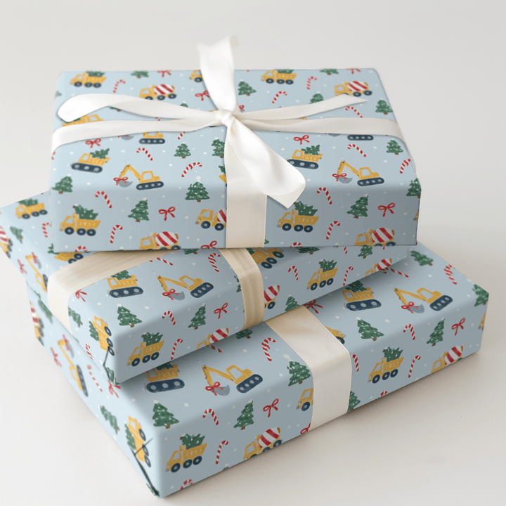 Tree Haul Trucks - Wrapping Paper - Aspen & Arlo
