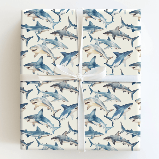 On the Shark Side - Wrapping Paper - Aspen & Arlo
