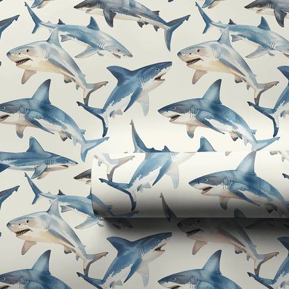 On the Shark Side - Wrapping Paper - Aspen & Arlo