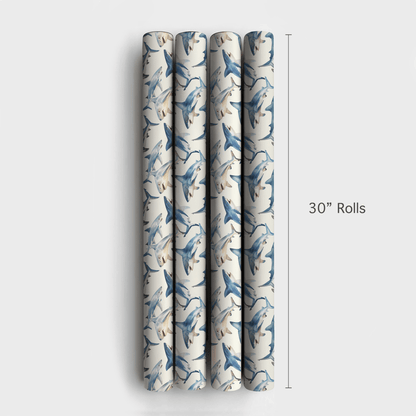 On the Shark Side - Wrapping Paper - Aspen & Arlo