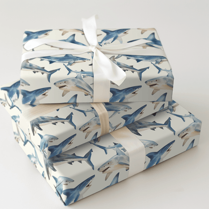 On the Shark Side - Wrapping Paper - Aspen & Arlo