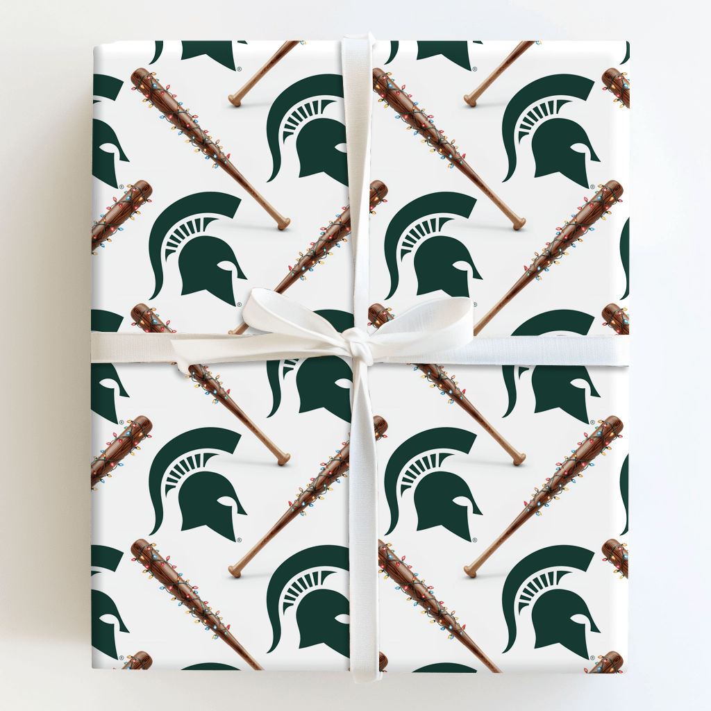 Spartan Holiday Sluggers - Wrapping Paper - Aspen & Arlo