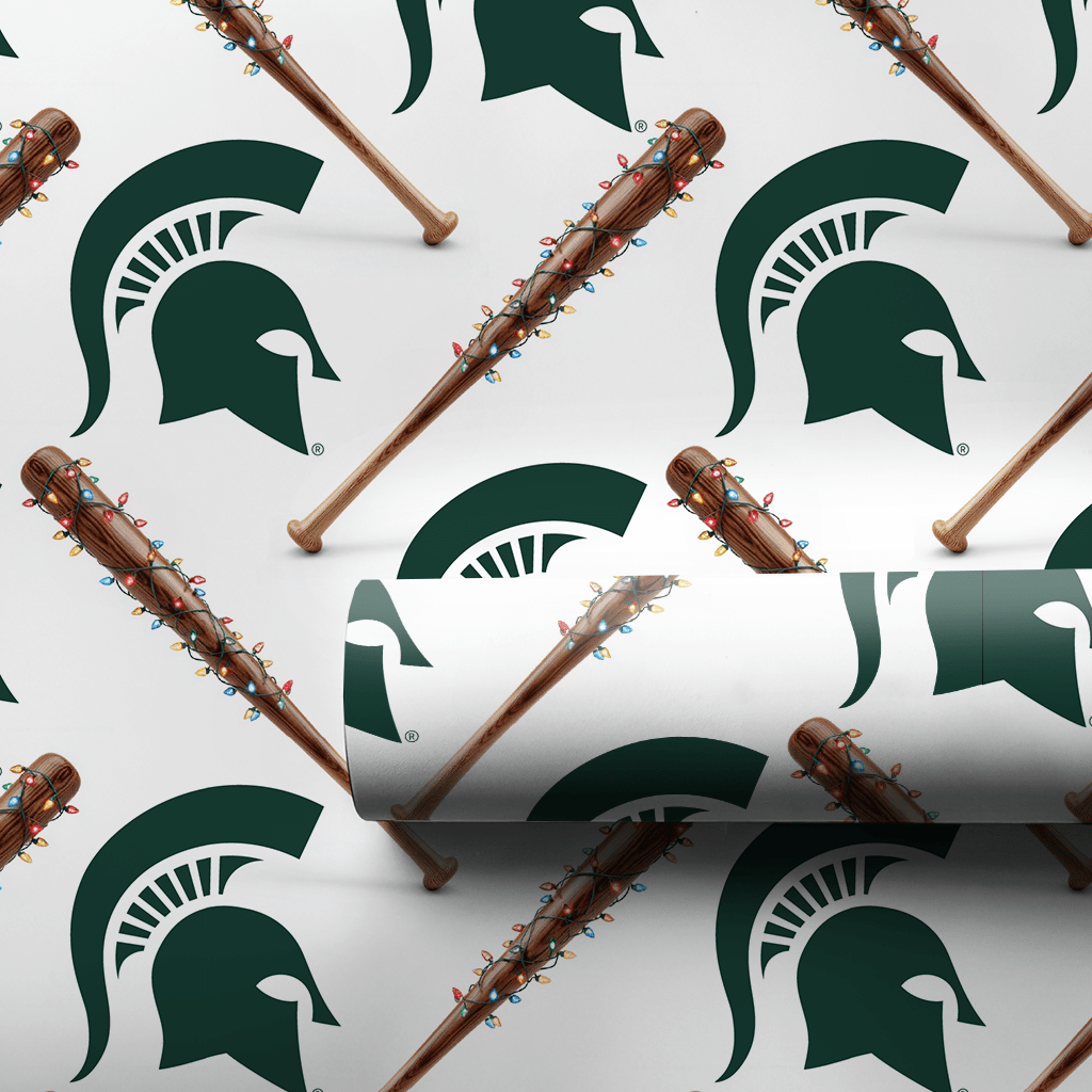 Spartan Holiday Sluggers - Wrapping Paper - Aspen & Arlo