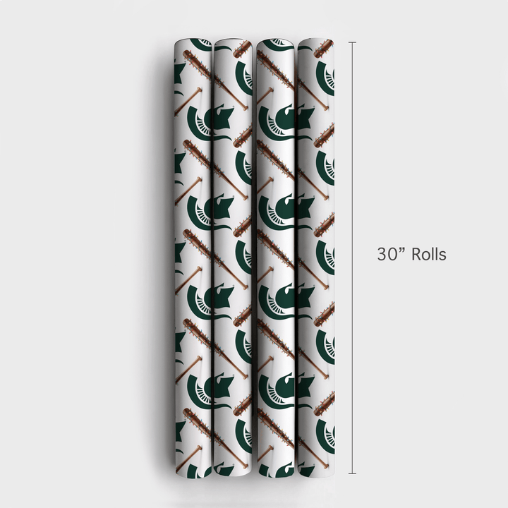 Spartan Holiday Sluggers - Wrapping Paper - Aspen & Arlo