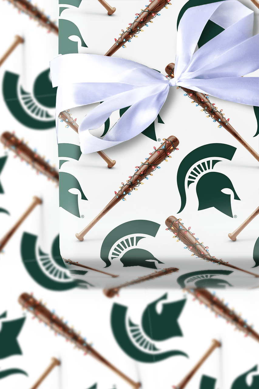 Spartan Holiday Sluggers - Wrapping Paper - Aspen & Arlo