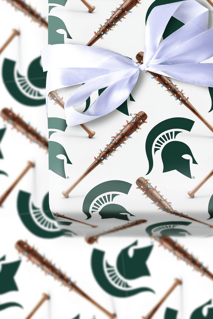 Spartan Holiday Sluggers - Wrapping Paper - Aspen & Arlo