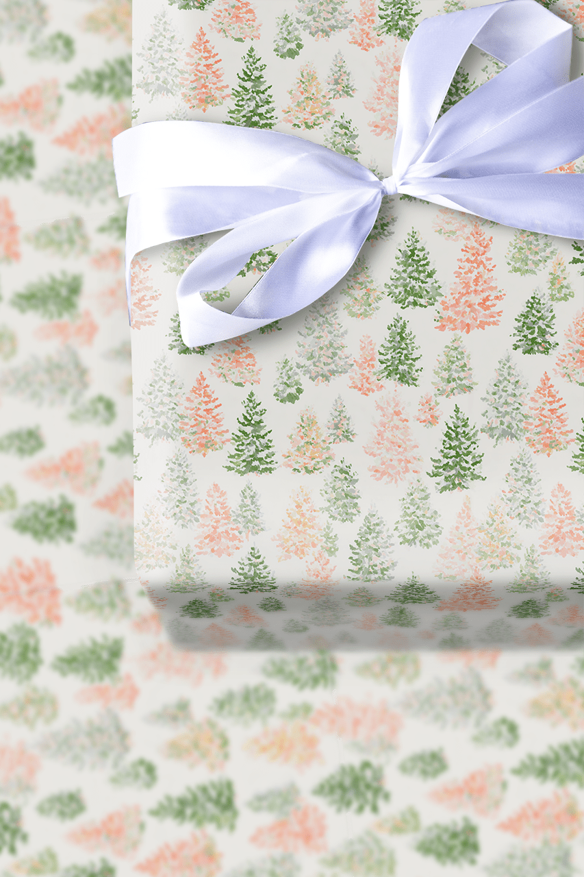 Twinkling Trees - Wrapping Paper - Aspen & Arlo