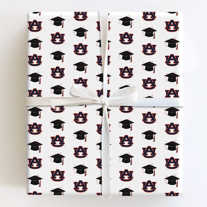 Auburn Grad Hat - Wrapping Paper - Aspen & Arlo
