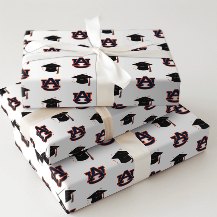 Auburn Grad Hat - Wrapping Paper - Aspen & Arlo