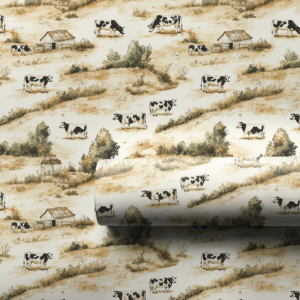 Field of Moo - Wrapping Paper - Aspen & Arlo