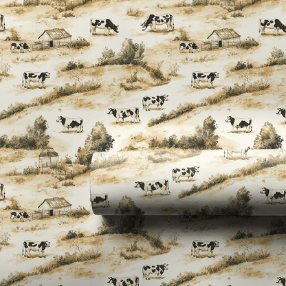 Field of Moo - Wrapping Paper - Aspen & Arlo